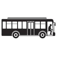 Side View Bus Silhouette Clean for Design Use vector