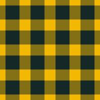 Deco fabric check tartan, list background textile. Industrial plaid texture seamless pattern in yellow and dark colors. vector