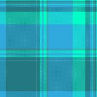 Mint textile texture pattern, feminine tartan fabric check. Famous seamless background plaid in cyan and bright colors. vector