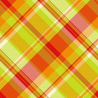 Vibrant diagonal plaid pattern in warm, sunny hues. Perfect for textile design, website backgrounds, or adding a cheerful, energetic feel to your projects. vector