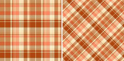 Tartan texture of plaid textile seamless with a pattern check fabric background. Set in skin colors in flannel shirt outfit ideas. vector