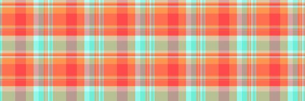 Vichy check textile seamless, old pattern plaid texture. Full background fabric tartan in light and red colors. vector