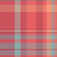 Luxurious plaid background fabric, stripe texture check textile. Podium pattern tartan seamless in red and pastel colors. vector