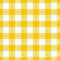 Pyjamas texture seamless , free background check plaid. Dye tartan pattern fabric textile in golden poppy and white colors. vector
