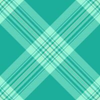 Robe seamless check background, classical pattern fabric . Coat texture textile plaid tartan in teal and mint colors. vector