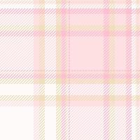 Delicate pink and cream plaid pattern. Subtle texture and soft color palette ideal for backgrounds, textiles, and feminine designs. Evokes feelings of gentleness and tranquility. vector