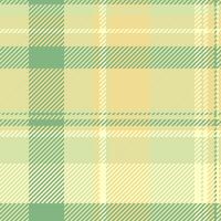 Decorative tartan textile pattern, plank check seamless fabric. Multicultural plaid background texture in light and yellow colors. vector