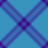 Unique seamless textile, girly tartan texture plaid. 1960s check fabric pattern background in cyan and violet colors. vector