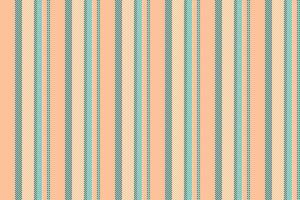 Seasonal stripe textile lines, sexual vertical pattern. Handmade fabric background texture seamless in orange and cyan colors. vector