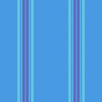 Calm vertical lines fabric, sew pattern seamless textile. Skill background texture stripe in cyan and teal colors. vector