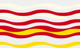 Abstract wavy stripes in red, yellow, and offwhite create a dynamic, vibrant pattern. Perfect for backgrounds, website design, or textile prints, this image evokes energy and fluidity. vector