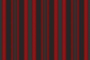 Japan seamless fabric background, hotel stripe lines. Intricate textile vertical pattern texture in black and red colors. vector