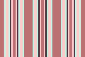 Tailor stripe textile background, graphical vertical fabric. Shop seamless pattern texture lines in light and red colors. vector