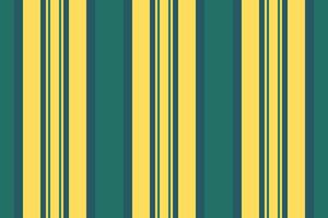 Varment texture stripe fabric, november lines textile seamless. Hixed pattern vertical background in mustard and cyan colors. vector