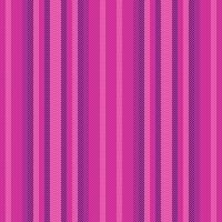 Sixties background seamless textile, classic fabric pattern lines. Manufacture texture stripe vertical in pink and violet colors. vector