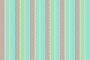 Fealistic pattern textile seamless, give fabric background lines. Btraight stripe vertical texture in teal and light coral colors. vector