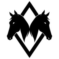 Elegant Horse Logo with a Simple Clean Monochrome Style vector