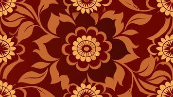Dense Floral Pattern Inspired by Traditional Design with Elegant Shape vector