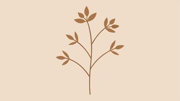 Elegant Minimalist Botanical Pattern Featuring Simple Line Art for Home Design vector