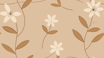 Elegant Minimalist Botanical Pattern Featuring Simple Line Art for Contemporary Home Design vector