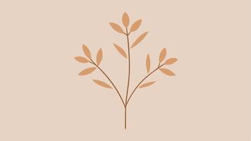 Minimalist Botanical Pattern with Simple Line Art Design and Nature Inspired Aesthetic vector