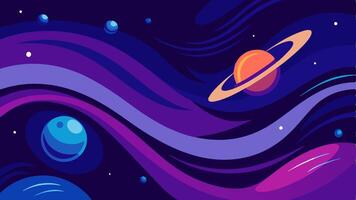 Modern Abstract Pattern Inspired by Cosmic Waves in Style vector