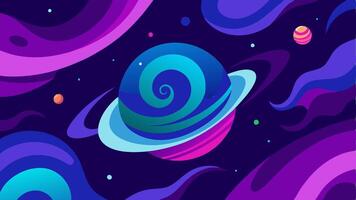 Seamless Design Featuring Flowing Cosmic Wave Patterns vector