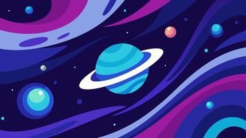 Modern Abstract Pattern by Cosmic Waves in a Futuristic Style vector
