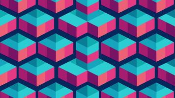 Stylish Cubes Pattern with a Contemporary 3D Look vector