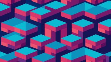 Stylish Repeating Cubes Pattern with a Contemporary 3D Look vector