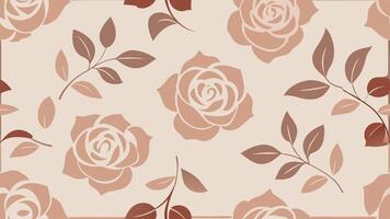 Seamless Pattern with Roses in Elegant Floral Design vector