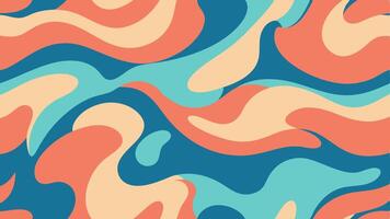Seamless Abstract Pattern with Fluid Wavy Shapes for Modern Backgrounds and Design vector