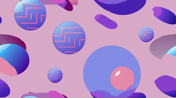Surreal Pattern with Floating 3D Spheres and Abstract Shapes vector
