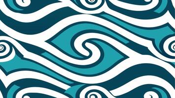 Wave Inspired Geometric Pattern with Curvy Lines Modern Abstract Design vector