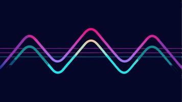 Futuristic Waveform Pattern with Neon Colored Design Creating an Abstract and Dynamic Experience vector