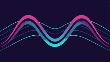Futuristic Waveform Pattern with Neon Colored Design Creating Abstract Dynamic Visual Experience vector
