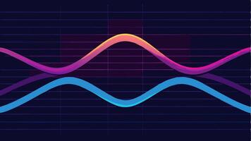 Futuristic Waveform Pattern with Neon Colored Design Creating an Abstract vector