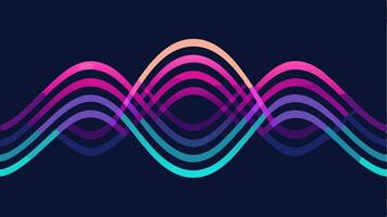 Futuristic Waveform Pattern with Neon Colored Design Creating an Abstract Dynamic Visual Experience vector