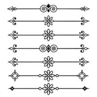 Sophisticated Line Divider Set Artistic Border Elements vector