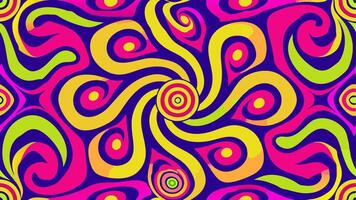 A Vibrant Psychedelic Pattern With Neon Swirls in Colorful Abstract Design vector