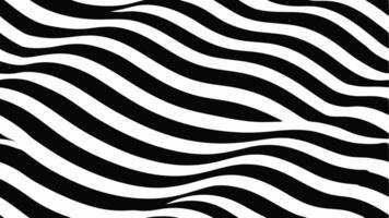 Seamless Black and White Pattern with Elegant Wavy vector