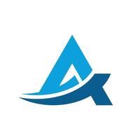 Blue Swoosh Letter A Logo Template Illustration Design. EPS 10. vector