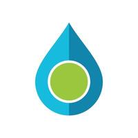 Green Circle Drop Water Logo Template Illustration Design. EPS 10. vector