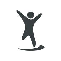 Black Human Shape Logo Template Illustration Design. EPS 10. vector