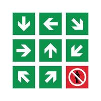 Set Arrow Direction in Square Signage Illustration Design. EPS 10. vector