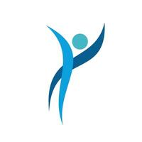 Abstract Blue Human Shape Logo Template Illustration Design. EPS 10. vector