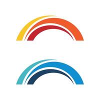 Set Bridge Swoosh Logo Template Illustration Design. EPS 10. vector