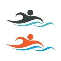 Swimming Athlete Logo Template Illustration Design. EPS 10. vector