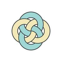 Plaited Circle Line Abstract Logo Template Illustration Design. EPS 10. vector