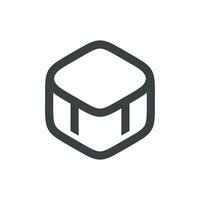 Suitcase Hexagonal Line Logo Template Illustration Design. EPS 10. vector
